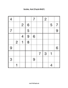 Sudoku - Hard A421 Print Puzzle