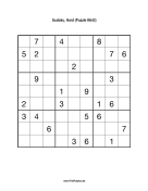 Sudoku - Hard A43 Print Puzzle