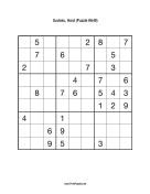 Sudoku - Hard A49 Print Puzzle