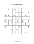 Sudoku - Hard A500 Print Puzzle
