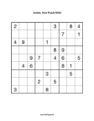 Sudoku - Hard A58 Print Puzzle