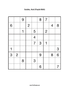 Sudoku - Hard A64 Print Puzzle