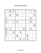 Sudoku - Hard A70 Print Puzzle