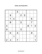 Sudoku - Hard A75 Print Puzzle