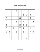 Sudoku - Hard A96 Print Puzzle