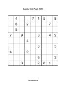 Sudoku - Hard A98 Print Puzzle