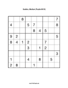 Sudoku - Medium A10 Print Puzzle