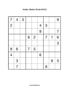 Sudoku - Medium A103 Print Puzzle