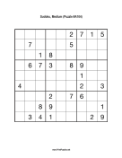 Sudoku - Medium A104 Print Puzzle
