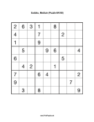Sudoku - Medium A108 Print Puzzle