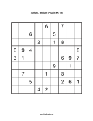 Sudoku - Medium A116 Print Puzzle