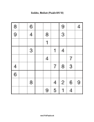 Sudoku - Medium A118 Print Puzzle