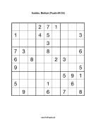 Sudoku - Medium A124 Print Puzzle