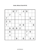 Sudoku - Medium A126 Print Puzzle