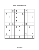 Sudoku - Medium A129 Print Puzzle