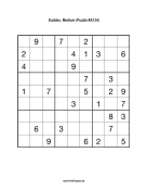 Sudoku - Medium A134 Print Puzzle