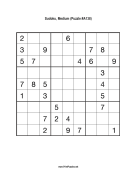 Sudoku - Medium A138 Print Puzzle