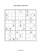Sudoku - Medium A143 Print Puzzle