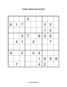 Sudoku - Medium A15 Print Puzzle