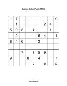 Sudoku - Medium A154 Print Puzzle