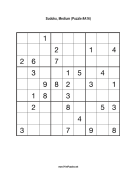 Sudoku - Medium A16 Print Puzzle