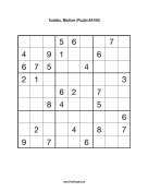 Sudoku - Medium A160 Print Puzzle