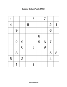 Sudoku - Medium A161 Print Puzzle