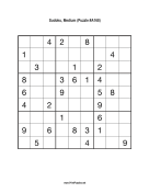 Sudoku - Medium A168 Print Puzzle