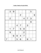 Sudoku - Medium A169 Print Puzzle