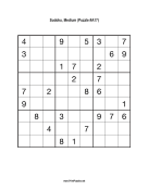 Sudoku - Medium A17 Print Puzzle