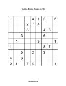 Sudoku - Medium A172 Print Puzzle