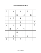 Sudoku - Medium A178 Print Puzzle
