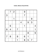 Sudoku - Medium A180 Print Puzzle