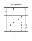 Sudoku - Medium A181 Print Puzzle