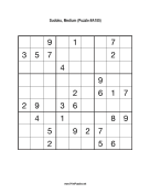 Sudoku - Medium A185 Print Puzzle