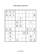 Sudoku - Medium A187 Print Puzzle