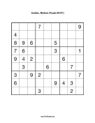 Sudoku - Medium A191 Print Puzzle
