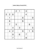 Sudoku - Medium A193 Print Puzzle