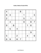 Sudoku - Medium A196 Print Puzzle