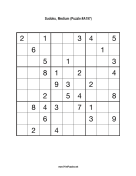 Sudoku - Medium A197 Print Puzzle