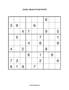 Sudoku - Medium A198 Print Puzzle