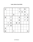 Sudoku - Medium A200 Print Puzzle
