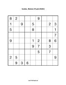 Sudoku - Medium A202 Print Puzzle