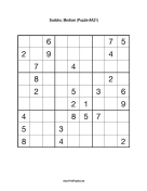 Sudoku - Medium A21 Print Puzzle