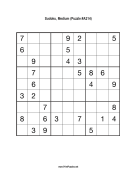 Sudoku - Medium A214 Print Puzzle