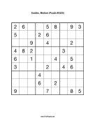 Sudoku - Medium A225 Print Puzzle