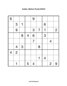 Sudoku - Medium A244 Print Puzzle