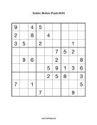 Sudoku - Medium A25 Print Puzzle