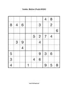 Sudoku - Medium A250 Print Puzzle