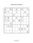 Sudoku - Medium A256 Print Puzzle